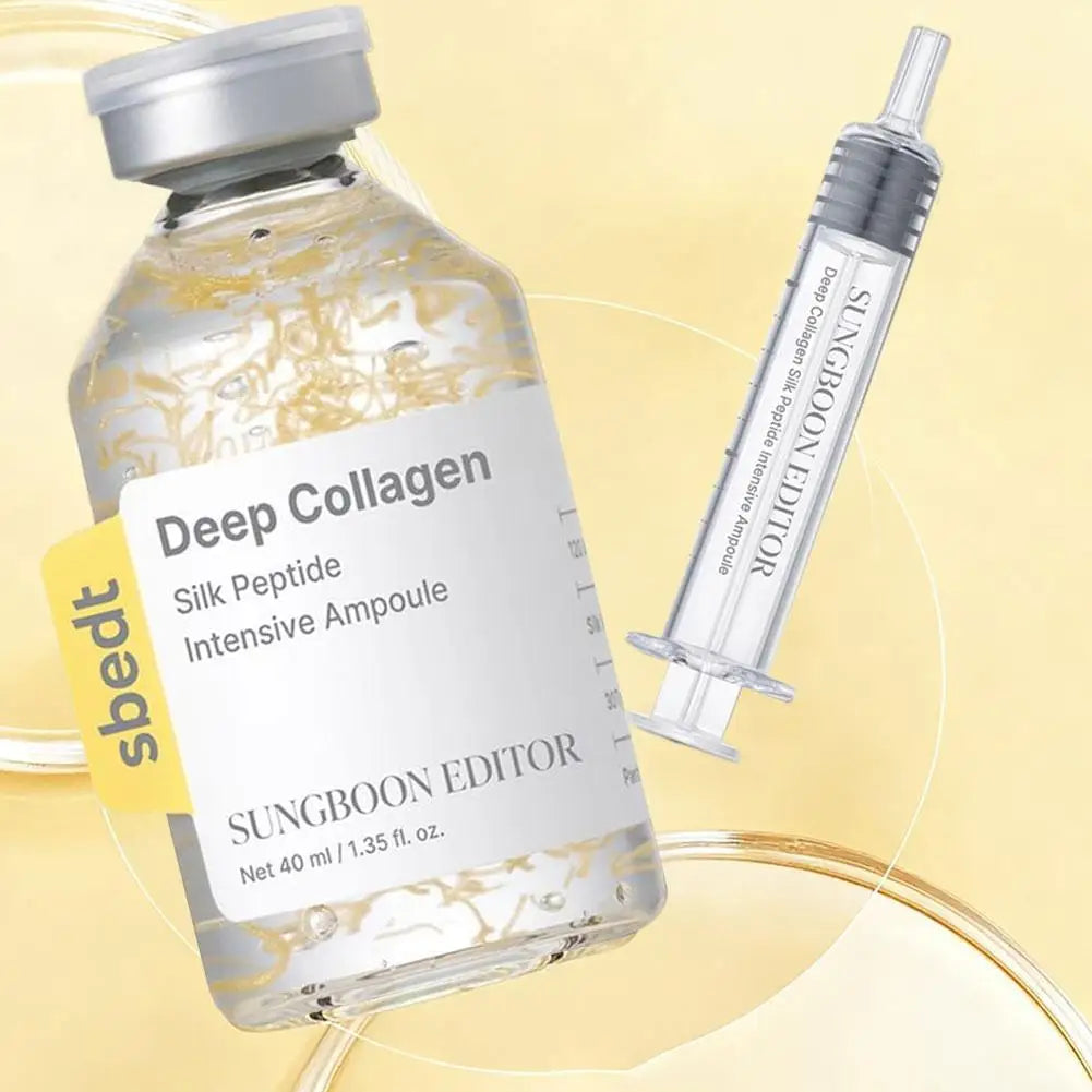 Brand SUNGBOON EDITOR Deep Collagen Silk Peptide Intensive Ampoule 40ml Korean Skin Firming Lifting Hydrating Facial Essence Set