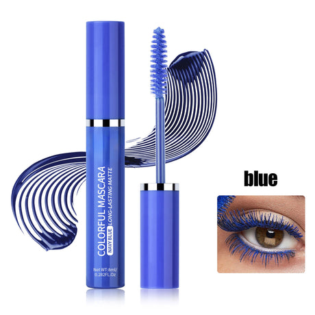 Colored Mascara Eyelashes Blue Pink Green Colorful Waterproof Mascara Charming Long Lasting Curling Mascara Eye Christmas Makeup