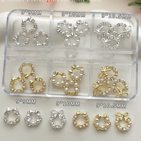 Conch Shell Coconut Tree Mermaid Tail Star Butterfly Heart Rhinestone Bowknot Christmas Snowflake Nail Art Accessory Decorations