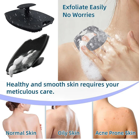 New Soft Silicone Exfoliating Brush Rub Back Brush Body Cleansing Scrubber Brush Shower Gentle Massage Bath Brush Bath Supplies
