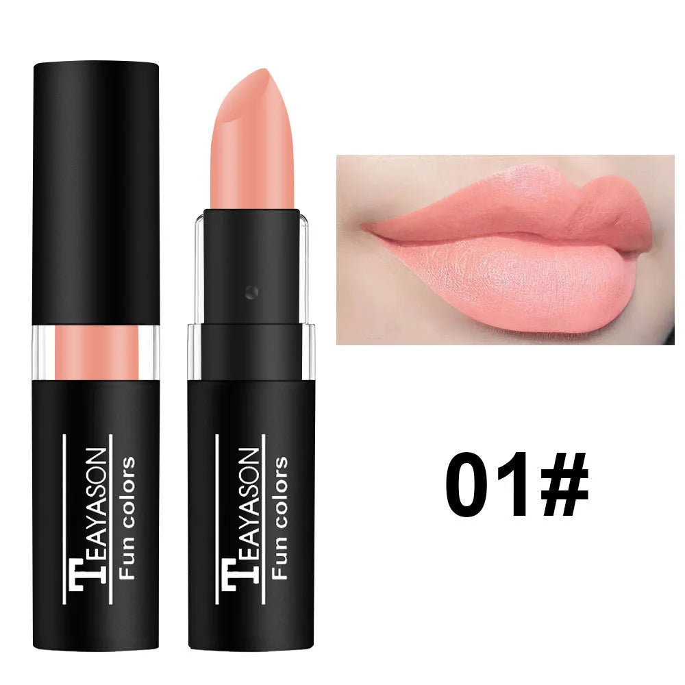 Punk Dark Wine Red Lipsticks Waterproof Easy To Color Makeup Sexy Red Lipstick Matte White Black Lip Gloss Facial Body Painting