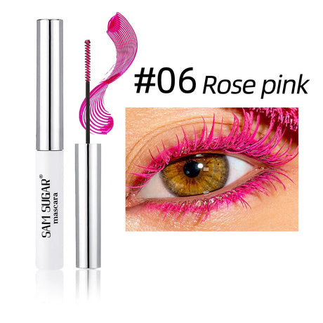 Colorful Slender Mascara Waterproof Fast Drying Curling Eyelashes Multicolor Lashes Makeup Long Lasting Blue Green Cosmetics