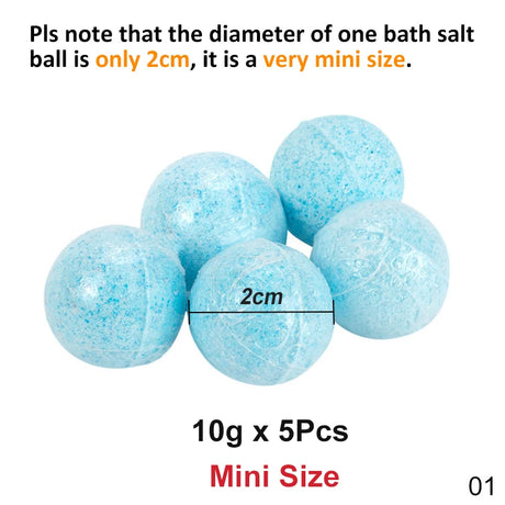 5Pcs Organic Bath Bombs Natural Mini Handmade Bathing Foot Spa Bomb Rich Essential Oils Moisturizing Dry Skin Relaxing Scents