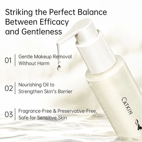 CATKIN Summer Palace Luxury Deep Facial Cleansing Oil, Makeup Remover Residue-Free, Fragrance and Colorant All Skin Types 150ml