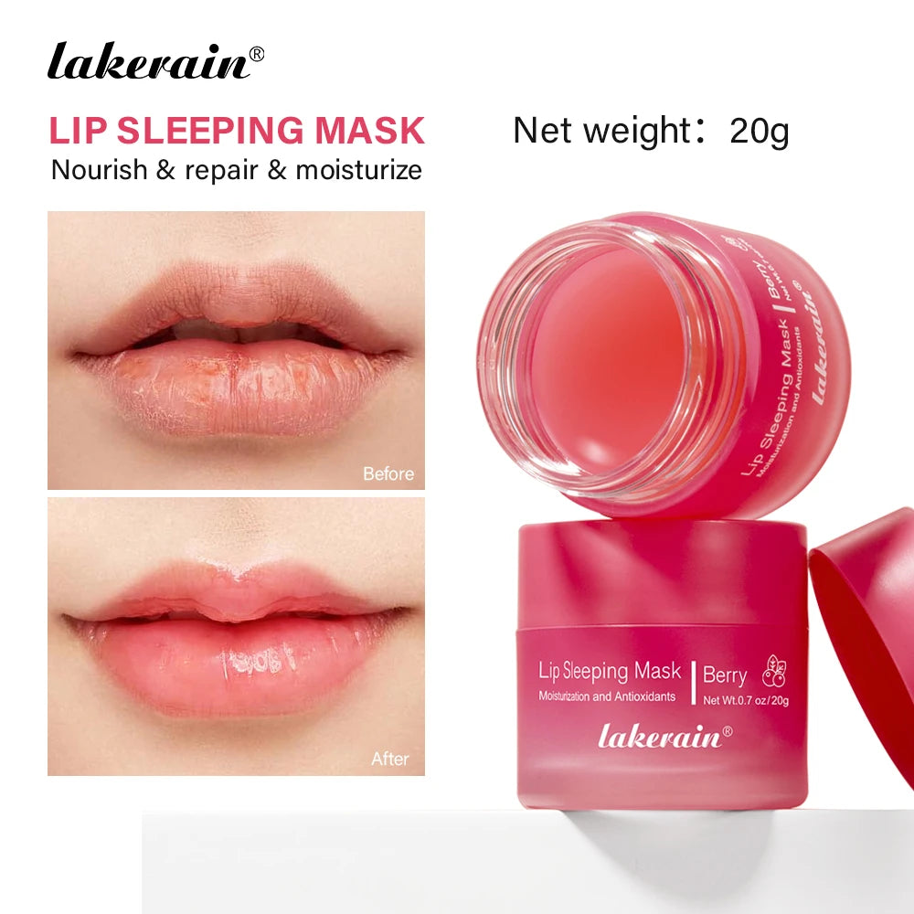 Moisturizing Sleeping Lip Mask Night Lips Care Maintenance Fades Lip Lines Relieves Lipitis Lip Care Products 20g