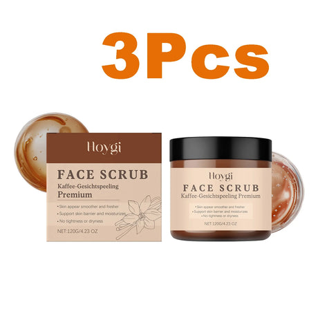 Vanilla Coffee Facial Scrub Deep Cleansing Oil Control Face Exfoliator Dual Scrubbing Particles Nourishing Smooth Glowing Skin