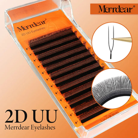Merrdear C/D U-Shaped 2D/3D/4D/5D/6D Mix 8-15MM False Eyelashes Professional Handmade Natural Volume Lashes Supplies
