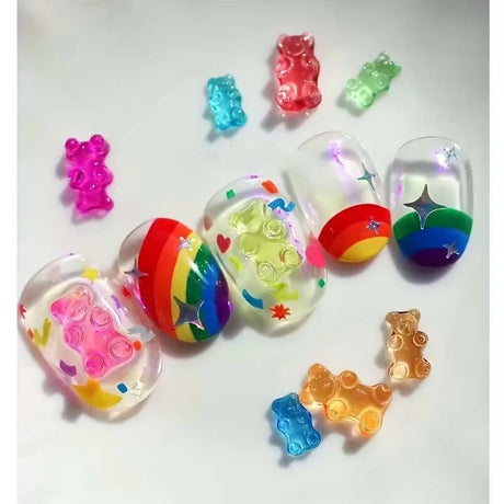 1/2PCS Mini Bear Mold 3D Silicone Molds for Resin Jewelry Making Supplies Nail Art Charms