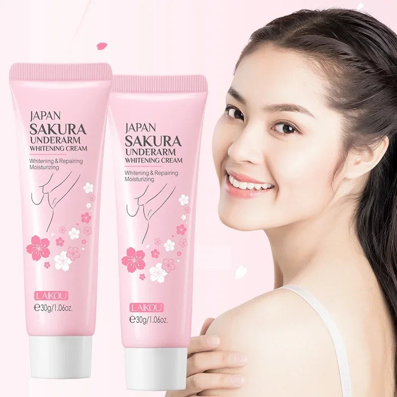 Laikou Sakura Underarm Cream Knee Buttocks Dark Skin Improve Melanin Pigmentation Korean Skin Care Product 30g