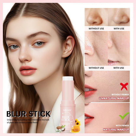 Blur Stick Invisible Pore Primer Waterproof Face Primer Makeup Base Oil-control Matte Smooth Fine Lines Isolation Barrier Primer