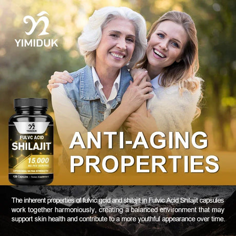 Shilajit Pure Himalayan 15000 Mg Pill, with Fulvic Acid, Support Immune System, Bone Health, Metabolism, Men & Women, Non-GMO