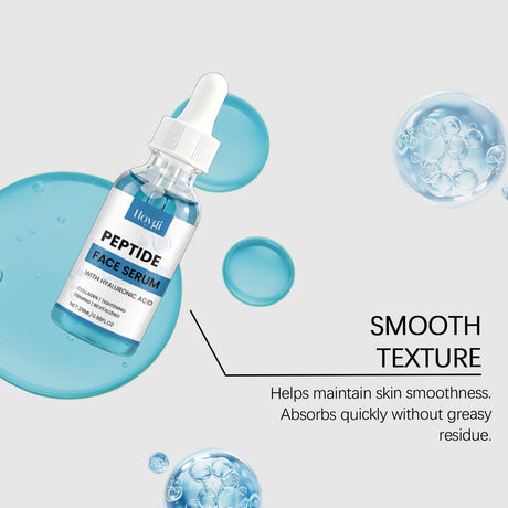 Korean SkinCare Copper Peptide Facial Serum Hyaluronic Acid Collagen Hydrating Lightweight Moisturizing Wrinkle Smoothing