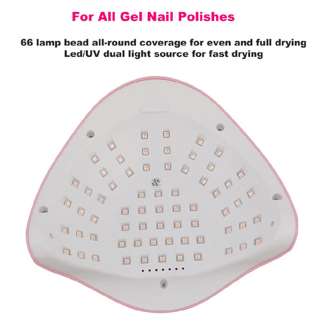 SUNX12 Max Nail Lamp Pink Nail Dryer For Manicure 66 Leds UV Light Quick Cure Autosense Nail Lamps With Base