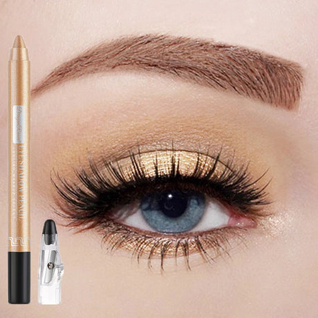Metallic Blue Pearlescent Eyeshadow Pencil Stick Lasting Waterproof Smoky Glitter Grey White Purple Eye Shadow Highlighter Pen