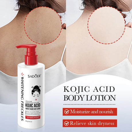 250ml Kojic Acid Whitening Body Lotion Moisturizing And Brighten Skin Essential Home Lotion In Autumn And Winter