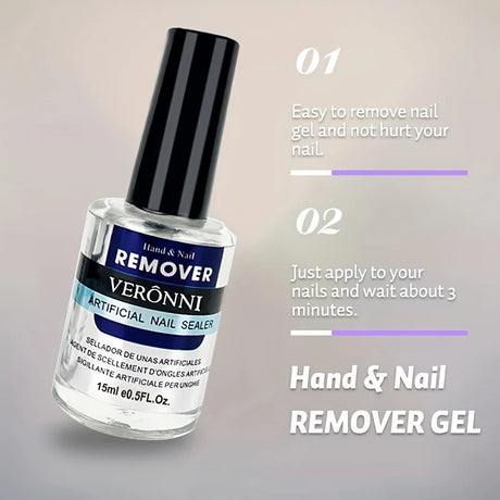 Crack-Free Nail Glue Remover, Non-Damaging Cuticle Oil, Acetone-Free Nail Polish Remover for Light Relax Nails