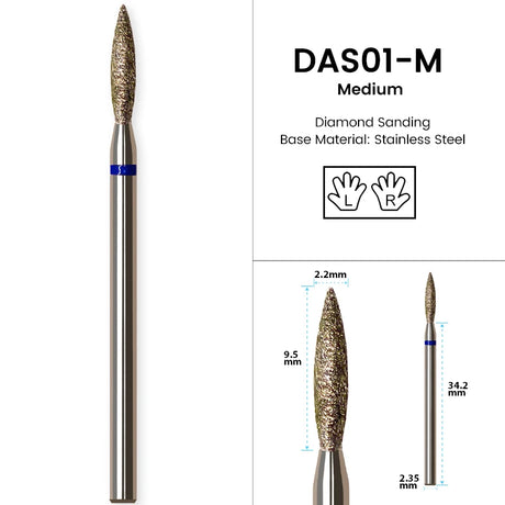 Diamond Ceramic Nail Drill Bits Milling Cutter For Manicure Left Right Rotary Cuticle Files Buffer DIY Nails Accessories Tools