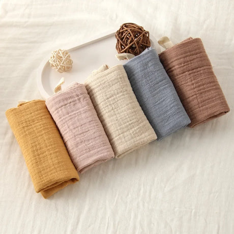 3/5Pcs 6-Layer Pure Cotton Baby Cotton Washcloth Soft Gauze Cotton Newborn Burp Cloth Absorbent Baby Towels Square Towels