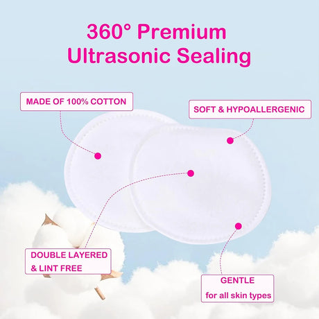 100/200/300/500Pcs/Pack Cotton Rounds Cosmetic Cotton Pads Round Ultra Soft for Makeup Removal Skin Care Facial Cleaning