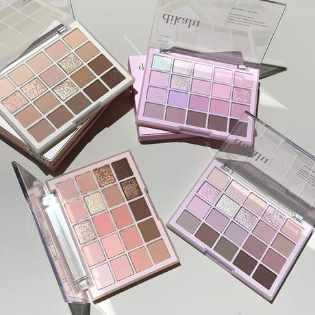 20 Colors Low Saturation Korean Eyeshadow Palette Purple Matte Pearlescent Long Lasting Waterproof Glitter Eye Shadow Eye Makeup