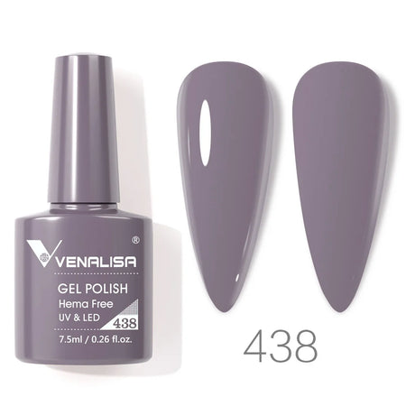 VIP5 Venalisa Nail Gel Polish Jelly Color HEMA/TPO FREE Nude Pink Semi Permanent Soak Off UVLED Gel Polish Sparkle Gel Varnish