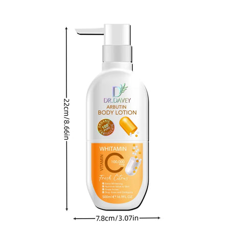 DR.DAVEY Arbutin Body Lotion 500ml Large-capacity Body Lotion with Lasting Fragrance, Refreshing and Moisturizing, Non Greasy