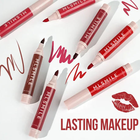 Hydrating Waterproof Lip Stain Matte Lip Liner Marker Pen Lipstick Lasting Colour Lipstick Contour Pen with A Natural Effect