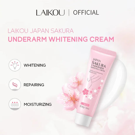 Laikou Sakura Underarm Cream Knee Buttocks Dark Skin Improve Melanin Pigmentation Korean Skin Care Product 30g