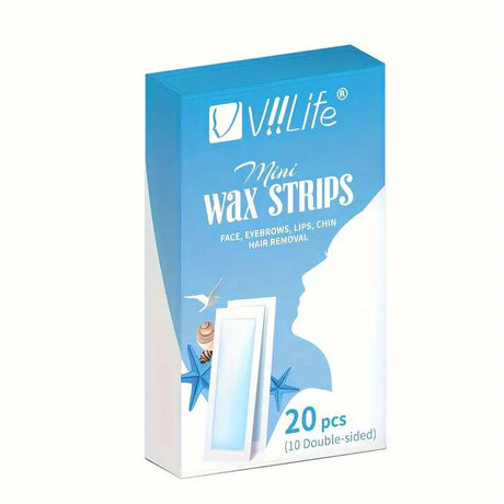 20pcs/40pcs Ocean Blue Mini Wax Paper For Hair Removal Wax Paper Cold Wax Strips Paper For Face Neck Arm Leg Body Beauty Tools