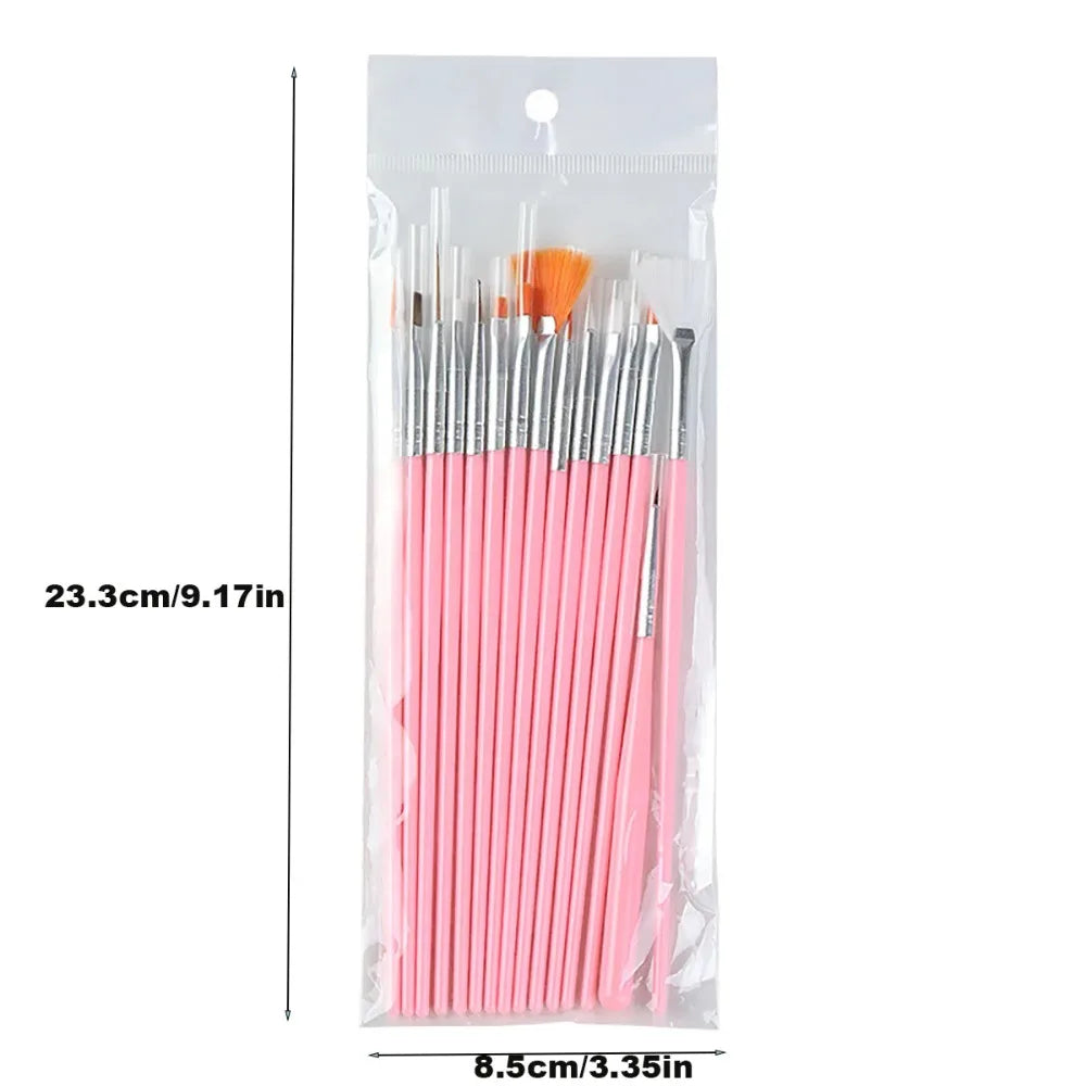 15pcs Fine Detail Paint Brush Set - Miniature Paint Brush for Detailing & Art Painting - Acrylic,Watercolor,Nail Art & Tools