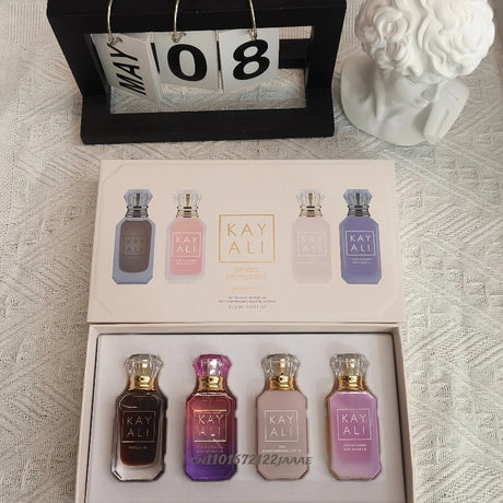 4*10ml KAYALI Unisex Perfume Set Long Lasting Fresh Mild Elegant Floral Fruity Musk Natural Fragrance Four Scents Vanilla Royale