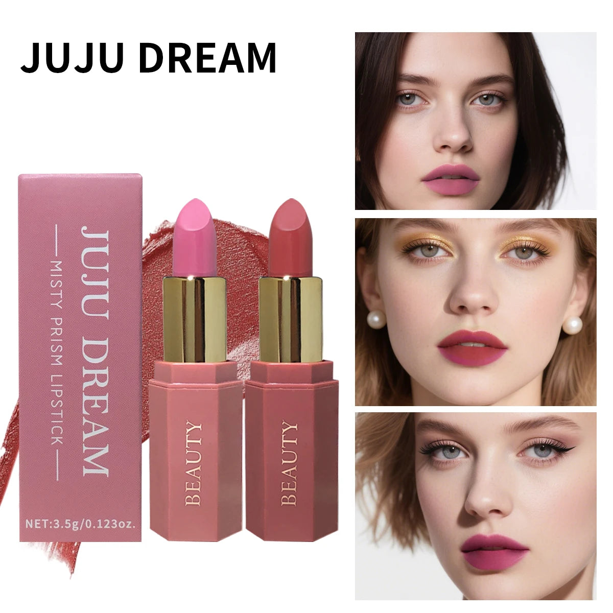 Matte waterproof velvet nude lipstick - Sexy red-brown long-lasting makeup - Professional style, easy to carry
