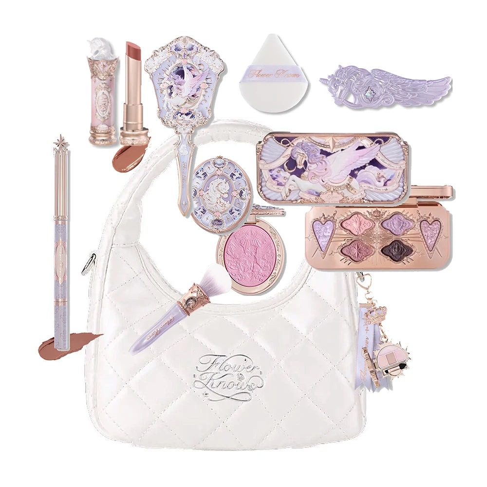 Flowerknows Makeup Set All In Flower Knows Little Angel Highlighter Powder Blush Strawberry Rococo Lip Gloss Perfume Kit