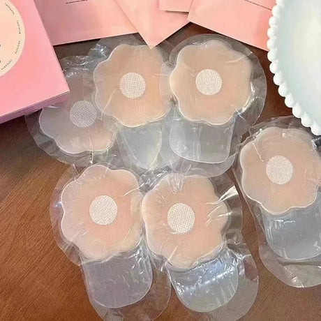 10pcs Women Silicone Lift Up Bra Invisible Push Up Reusable Self Adhesive Breast Lift Tape Nipple Cover Chest Paste Dress Bras