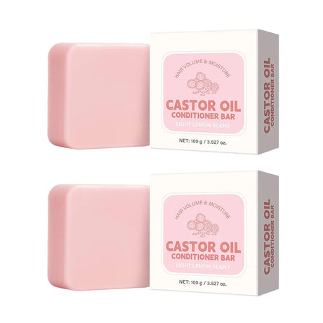 Castor Oil Conditioner Soap Bar,Moisturizing Nourishing Solid Shampoo,Strengthen Hair Roots Care,For Dry Frizzy Damaged Hair