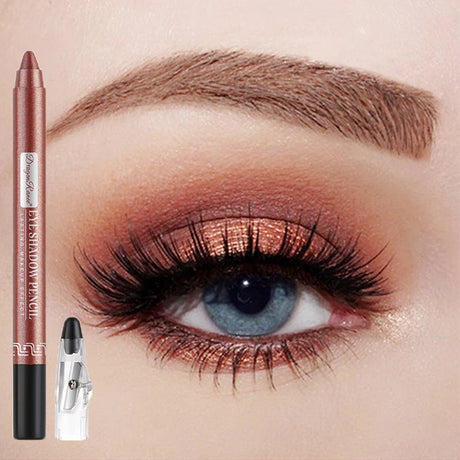 Metallic Blue Pearlescent Eyeshadow Pencil Stick Lasting Waterproof Smoky Glitter Grey White Purple Eye Shadow Highlighter Pen
