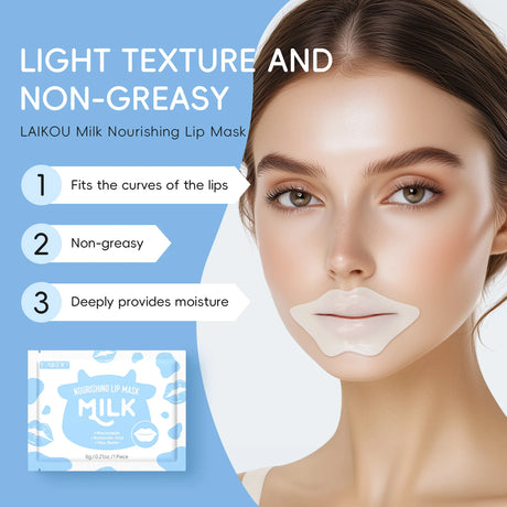 LAIKOU 5/10pcs Lip Mask Lip Care Moisturizing Hydrating Repair Lighten Lip Lines Gel Patch Lips Pad Patches Care Products