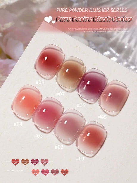 MIANEL 10ML Pure Desire Blush Jelly Gel Nail Polish 2026 New Ice Clear Nude Clear Nail Polish Pink Nails 1-9pcs