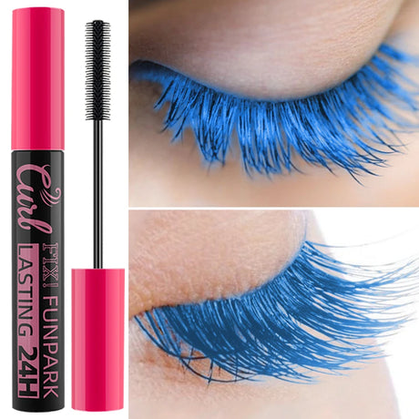 9 Color Mascara Thick Curl Waterproof Natural Eyelash Long Lasting Blue White Green Pink Black Eye Makeup Korean cosmetics