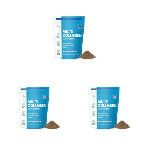 Hydrolyzed Multi Collagen Powder with Hyaluronic Acid, Liposomal Vitamin C Biotin and Grape Seed Extract Chocolate Formula 220g