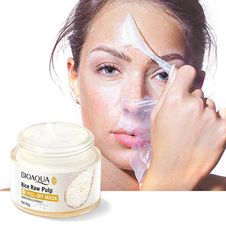 Rice Pulp Peel-Off Mask: Absorbs And Removes Blackheads And Whiteheads, Exfoliates, Whitens, Moisturizes, And Firms The Skin.