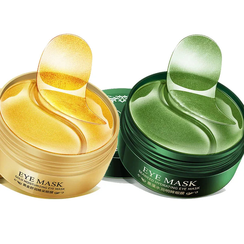 120pcs/2box Seaweed 24K Golden Collagen Eye Mask Anti Dark Circles Eye Bag Remover Moisturizing Anti-aging Eye Patches Skin Care