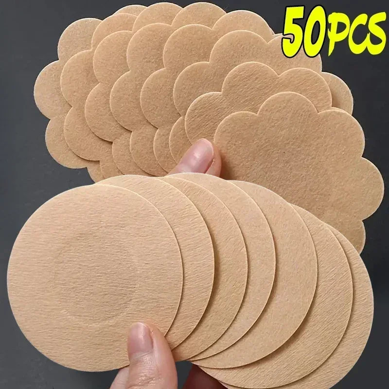 Women Safety Nipple Cover Stickers Sexy Breast Lift Tape Patch Intimates Female Self-Adhesive Invisible Bra Chest Nipple Padding