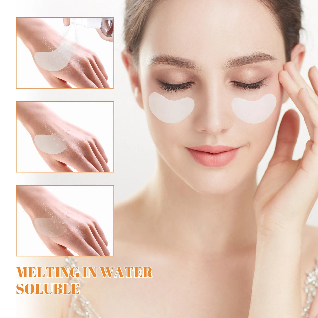 EELHOE Collagen Water Soluble Eye Mask Remove Bags Dark Circles Anti Wrinkle Firming Patches Lifting Skin CarePatch 10/2pcs/Box