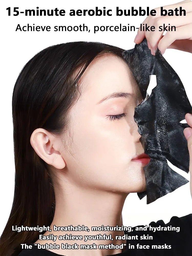 Image Beauty Amino Acid Bamboo Charcoal Bubble Facial Mask Moisturizing Facial Mask Refreshing Moisturizing Facial Mask Genuine