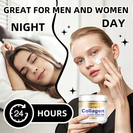 JUINHOU Collagen Retinol Face Cream Moisturizer Brighten Skin Elasticity Improving Soothing Face Skin Suitable for Daily Skincar