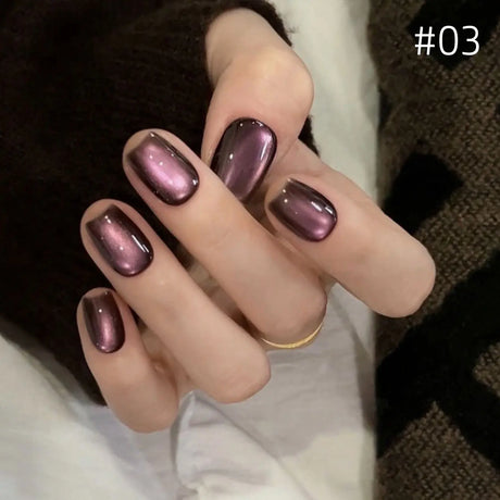 12ml 1-21pcs Brown Gold Cat Eye Gel Nail Polish Hot Selling Winter Whitening Magnet Gel Polish Gold Nails Nail Supplies Nail Art