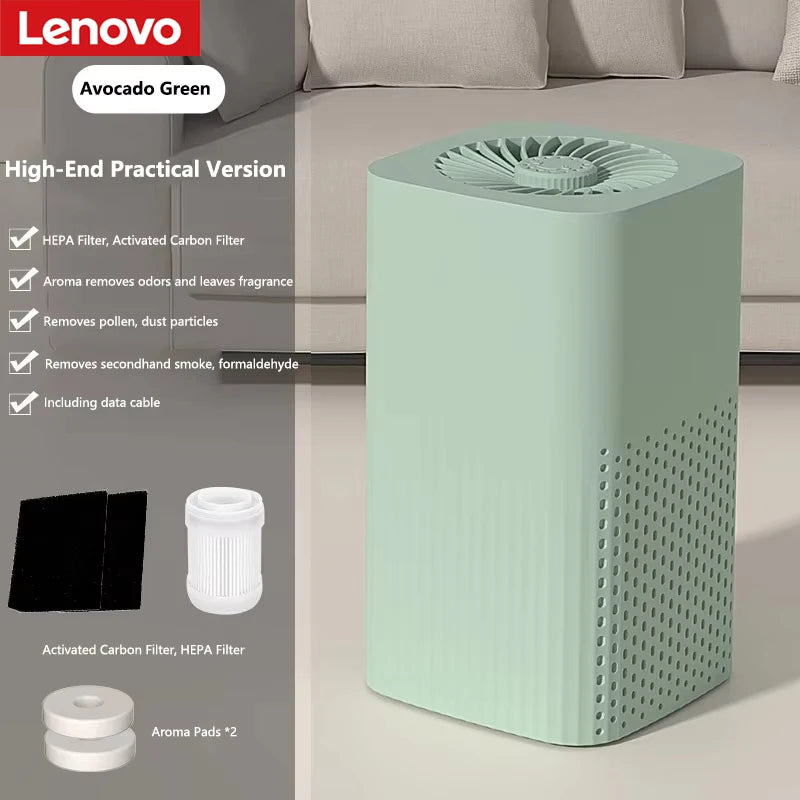 Lenovo Smart Air Purifier Desktop Air Cleaner 360°Air Intake Eliminate Formaldehyde Smoke Dust Quickly Removes Odors Low Noise