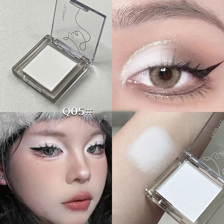 Dream Glittering Purple Eyeshadow Matte/Pearlescent Highlighter Makeup Monochrome Glossy Shiny Smoky Grey Eye Shadow Palette