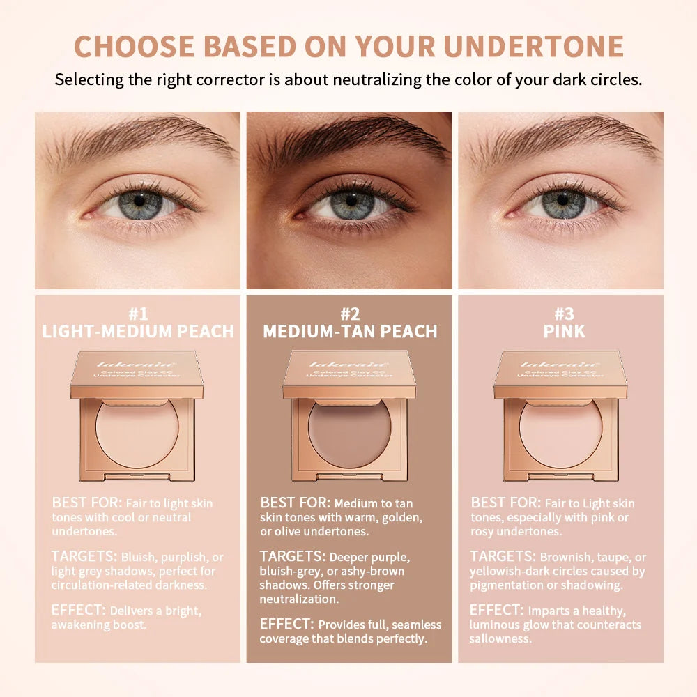 Eye Concealer Corrector Moisturizing Natural Foundation with Brush Cover Dark Circles Skin Neutralizing Under Eye Makeup